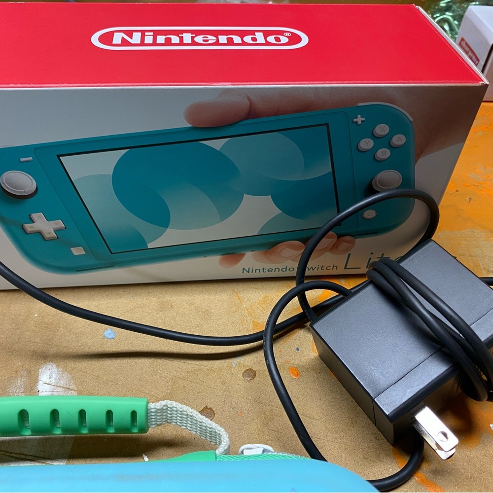Nintendo Switch Lite Blue Console with ACNH Case and Charger (no games) - Picture 12 of 12